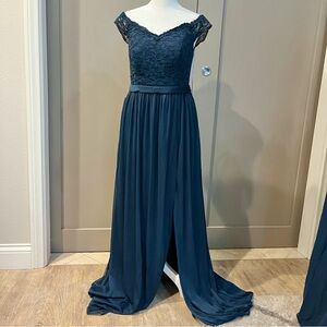 New Azazie “Lea” Dark Navy Bridesmaids Dress